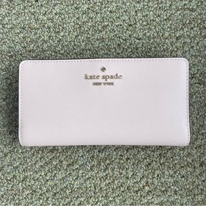 NWT Kate Spade New York Madison Large Slim Bifold Wallet Conch Pink